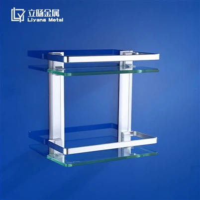 Διπλό Γυάλινο Ράφι